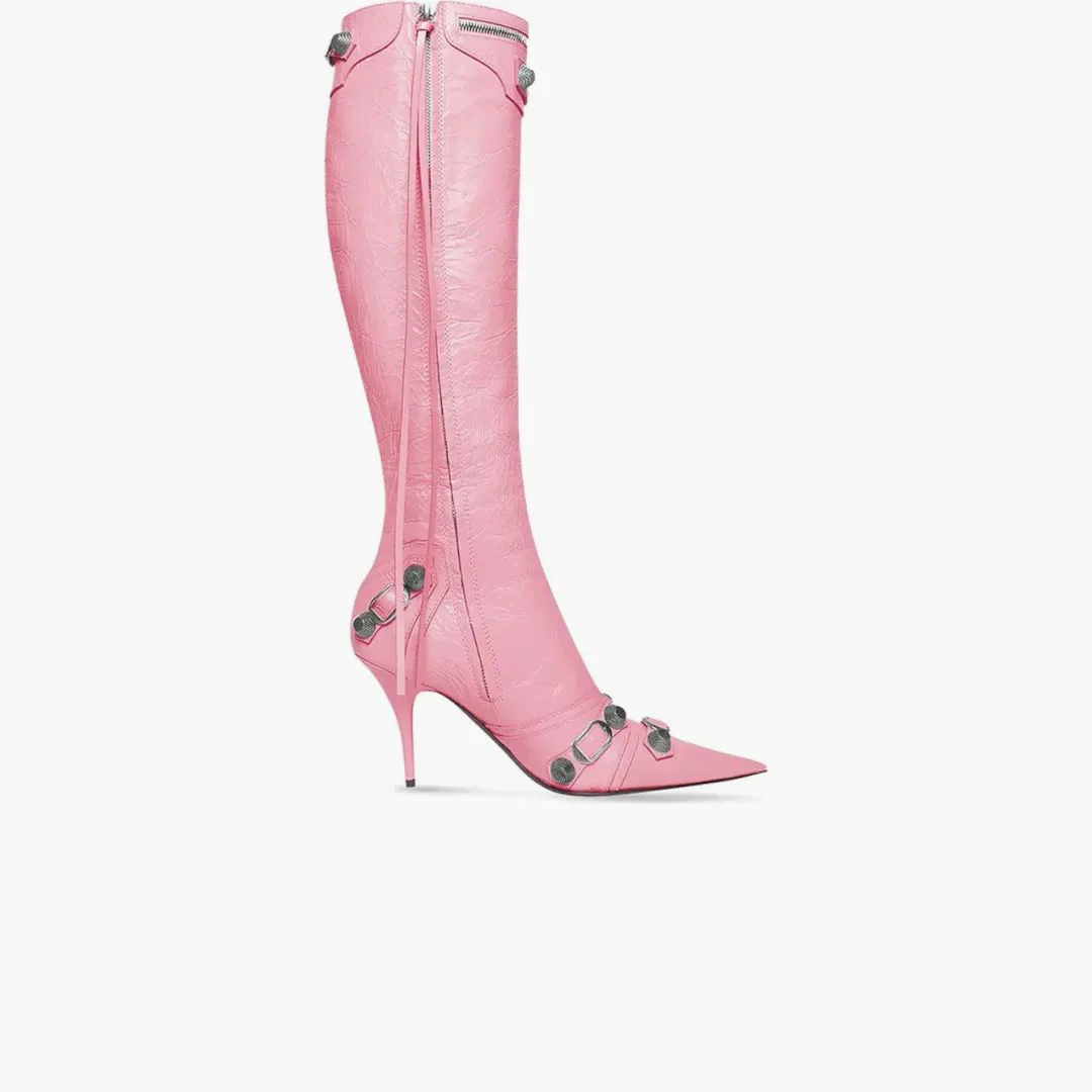 Balenciaga Cagole 90mm Boot Pink - Image 4