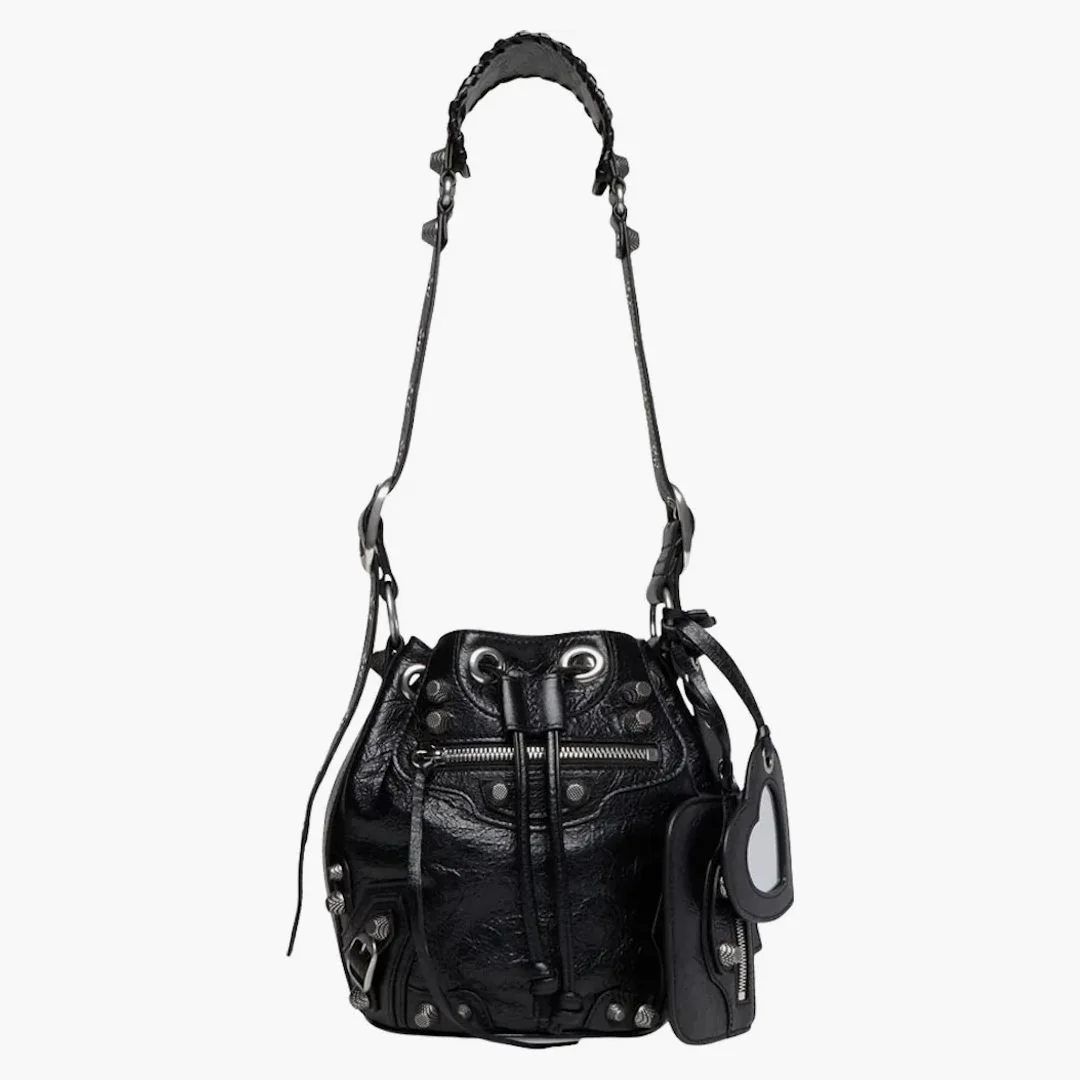 Balenciaga Le Cagole Bucket Bag Xs Black Arena