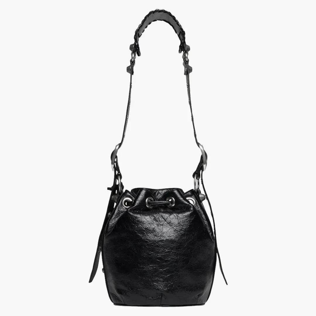 Balenciaga Le Cagole Bucket Bag Xs Black Arena - Image 2