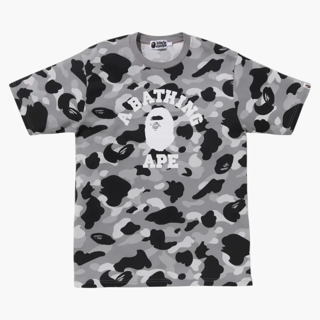 Bape 1st Camo College Tee Tee Gray