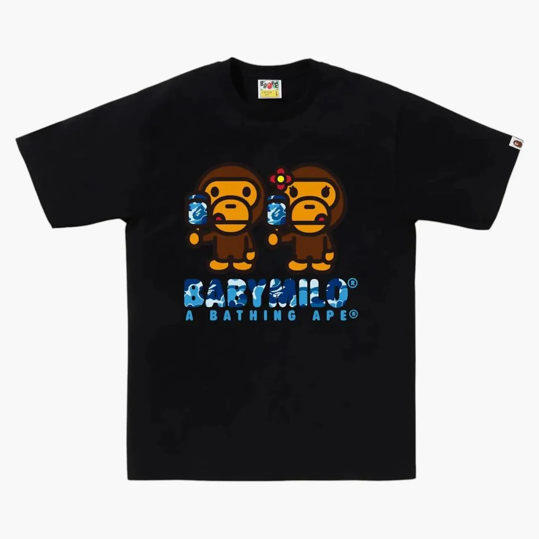 Bape Abc Camo Baby Milo Ice Pop Summer Tee Black