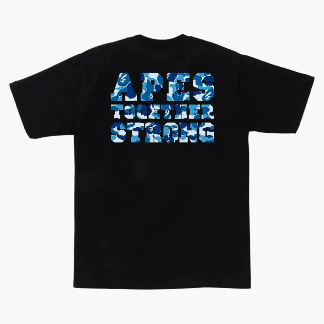 Bape Abc Camo College Ats Tee Black/blue - Image 2