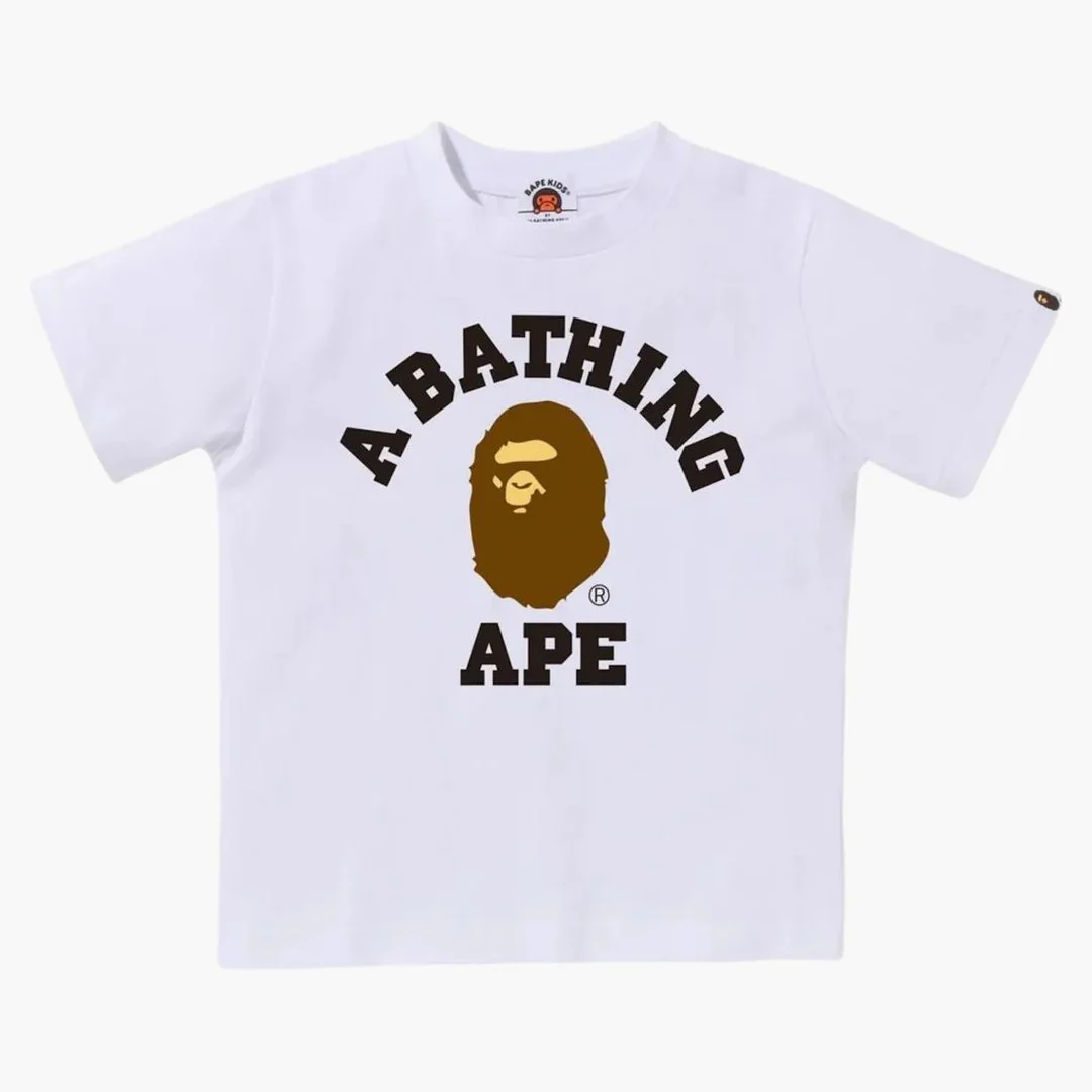 Bape Kids College Tee White