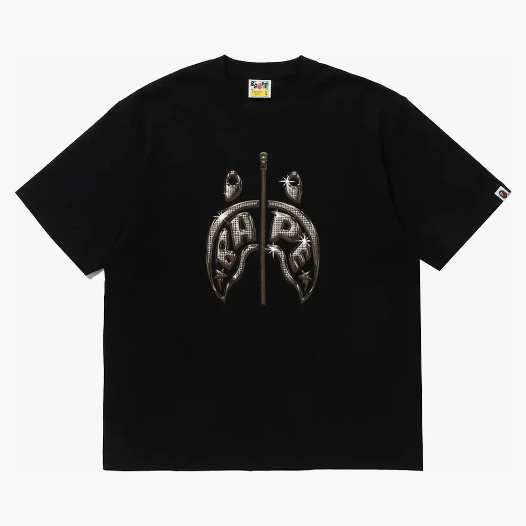 Bape Mad Shark Photo Print Relaxed Fit Tee Black