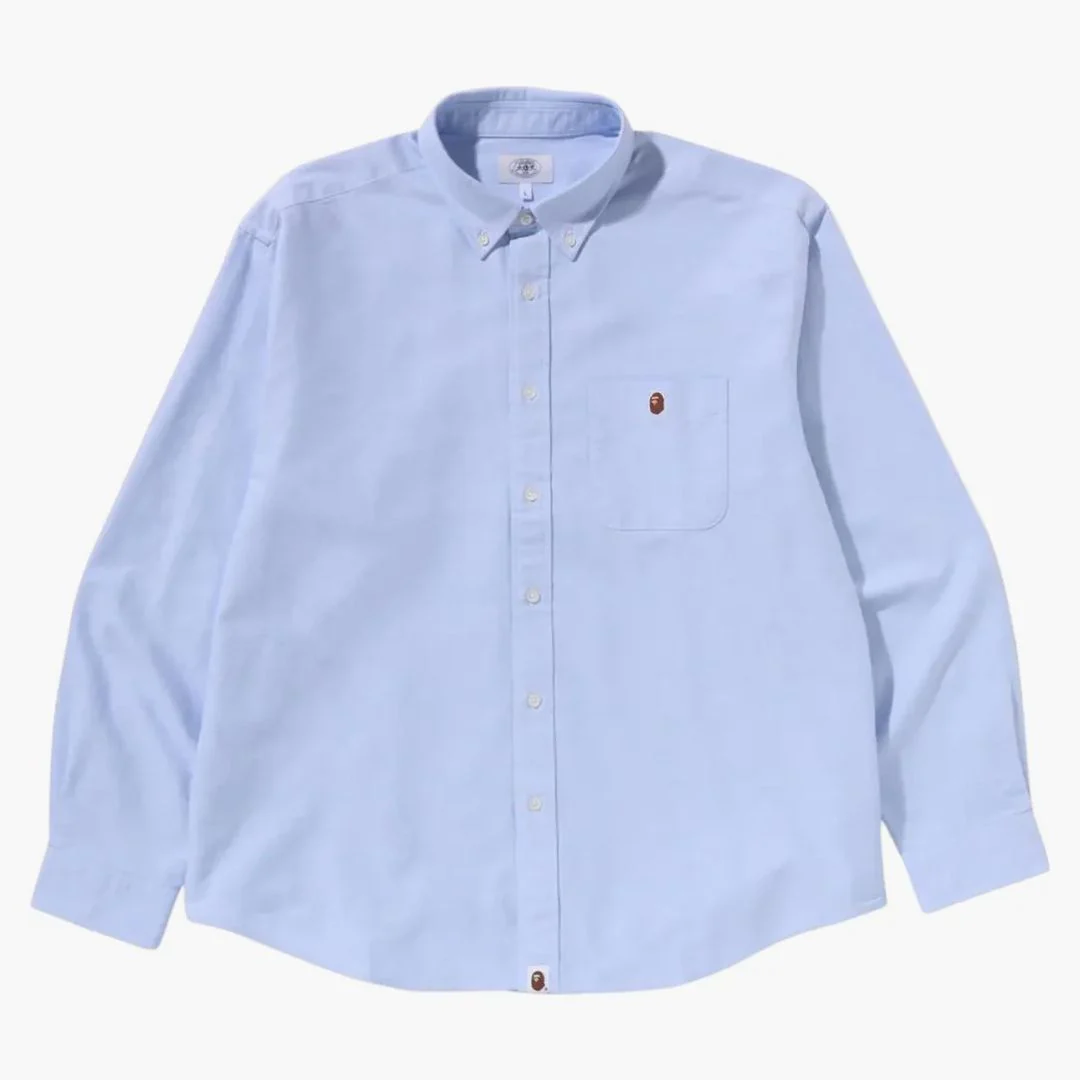 Bape One Point Oxford L/s Shirt Sax