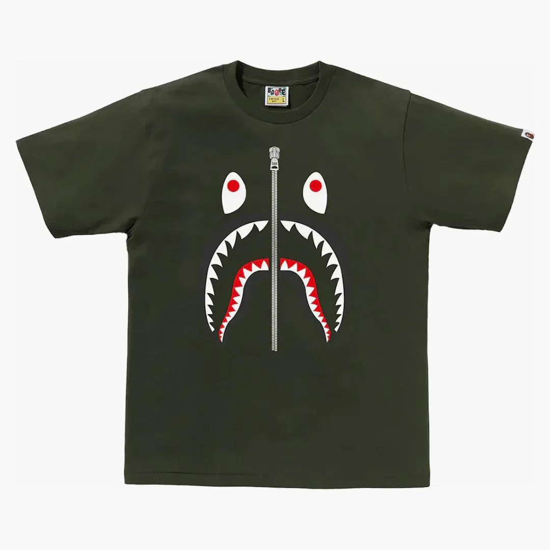 Bape Shark Tee Olivedrab