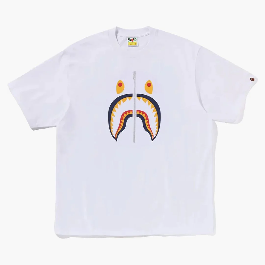 Bape Shark Usa Tee White