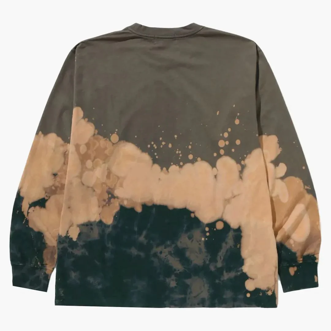 Bape Tie Dye Ape Head Relaxed Fit L/s Tee Beige - Image 2