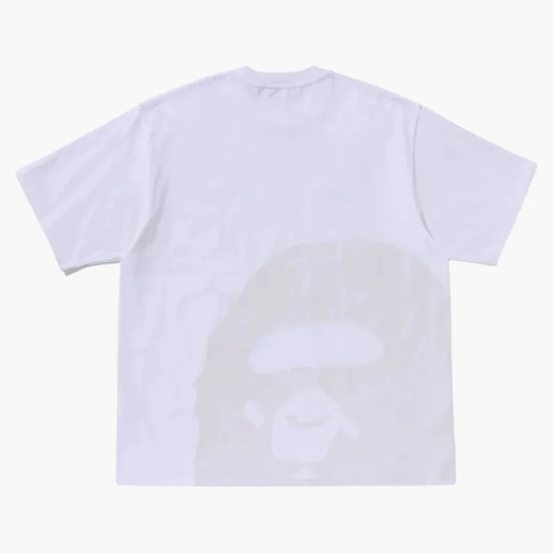 Bape Water Print Ape Head Relaxed Fit Tee White