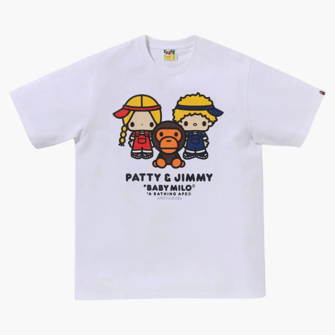 Bape X Patty Jimmy Baby Milo Tee White