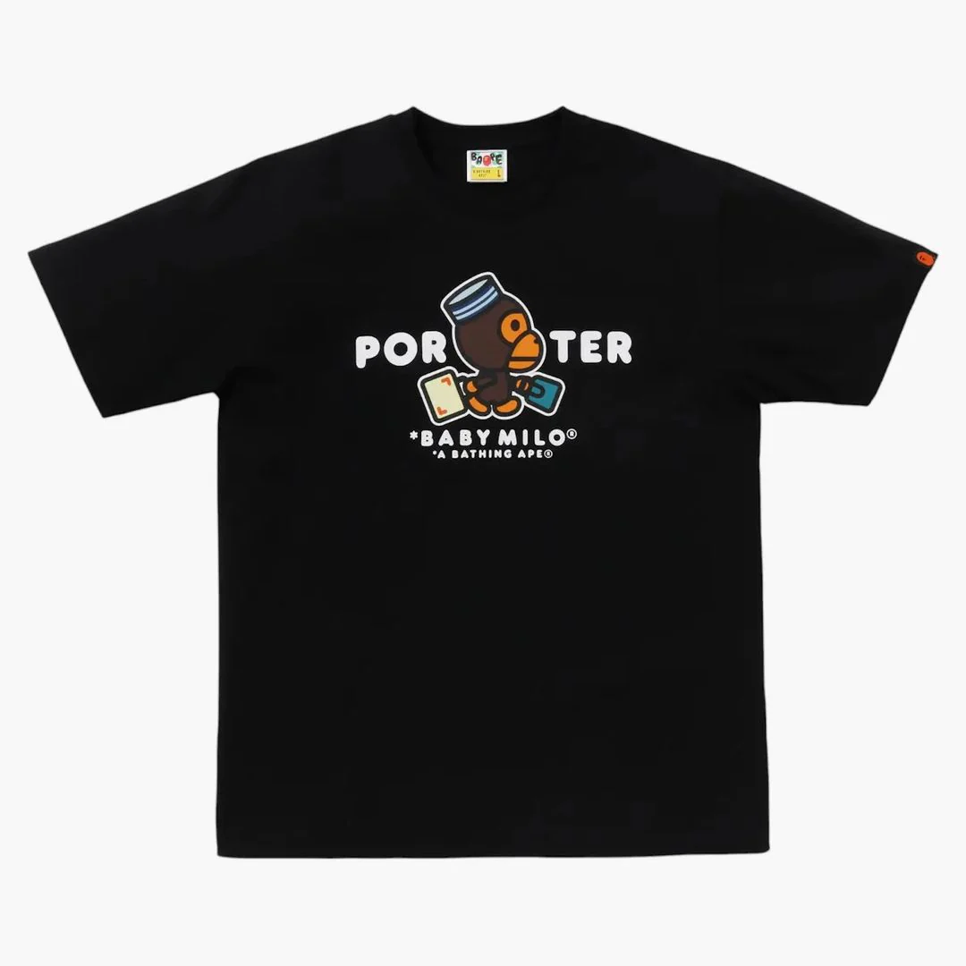 Bape X Porter Stand Milo Tee Black