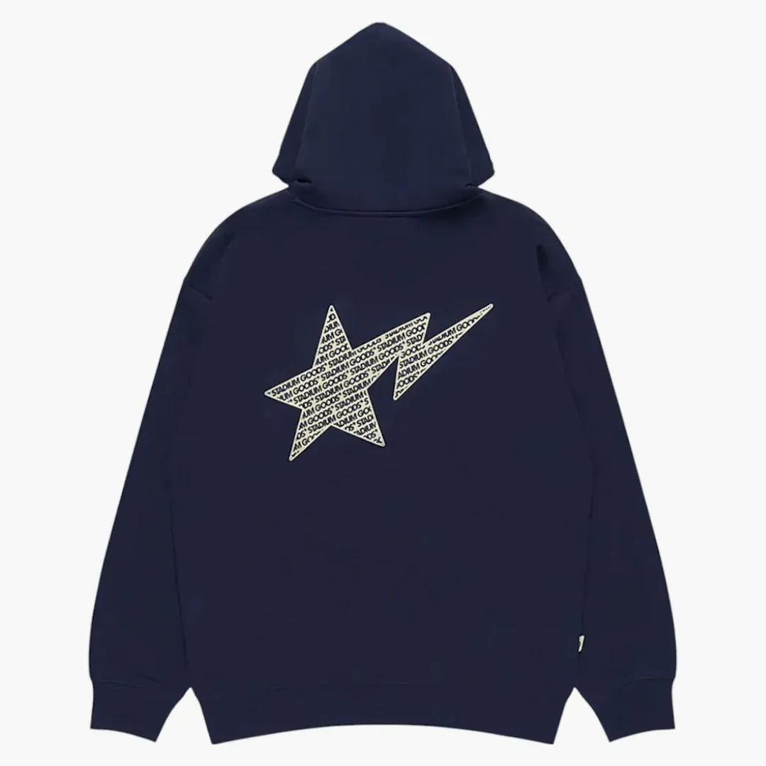 Bape X Stadium Goods Fleece Pullover Hoodie Navy
