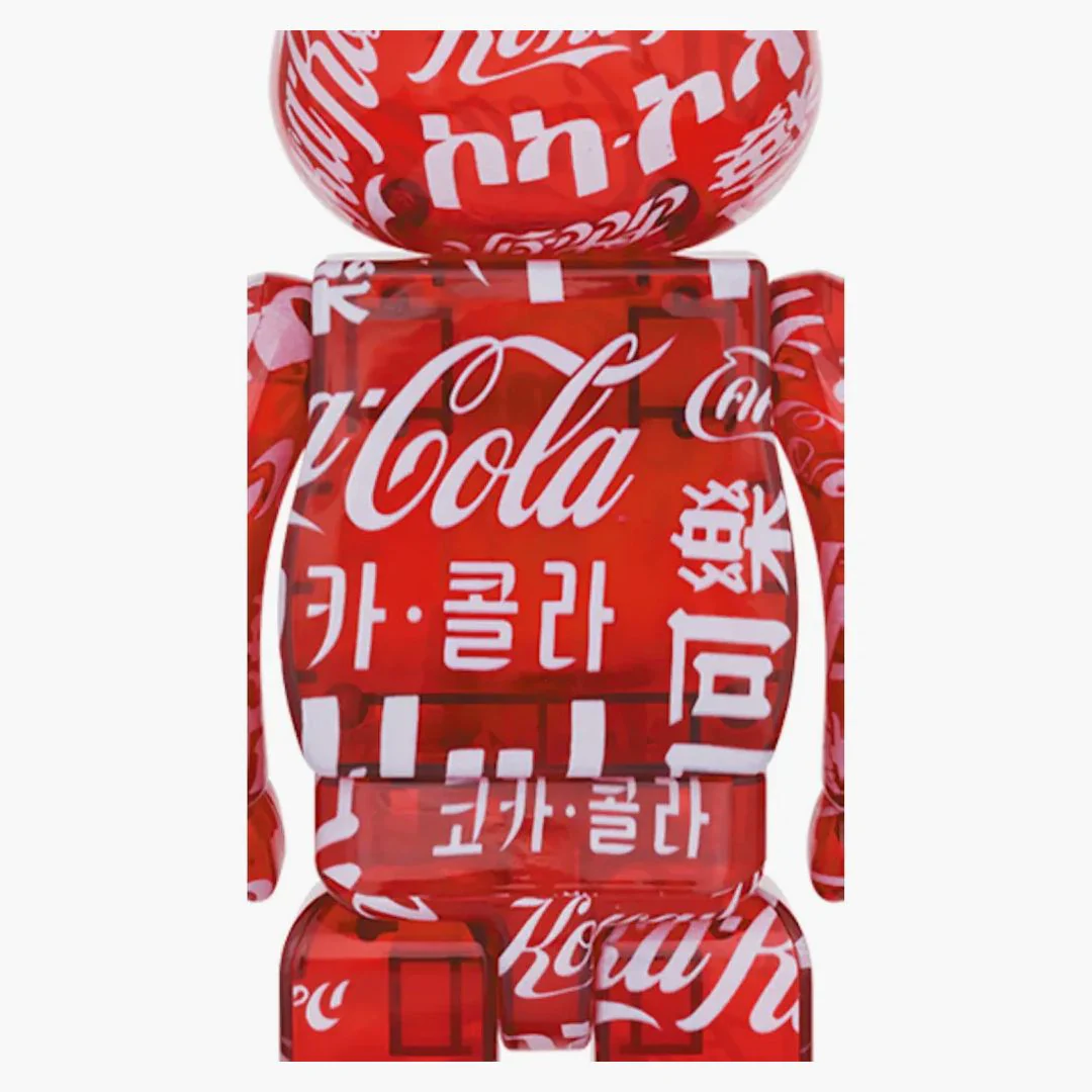 Bearbrick Atmos X Coca-cola 100% & 400% Set Clear/red - Image 2