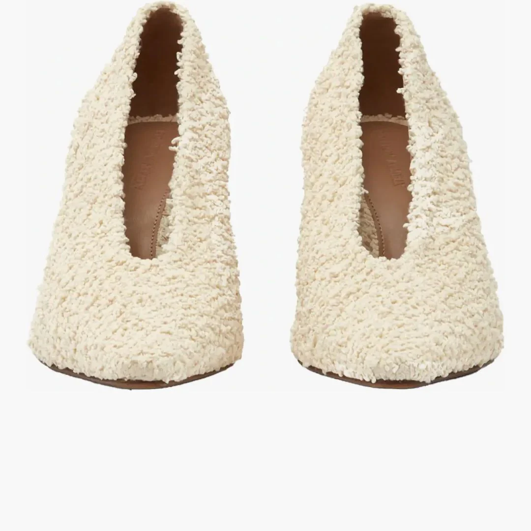 Bottega Veneta Bouclé Almond Pump 75 Off White (women's)