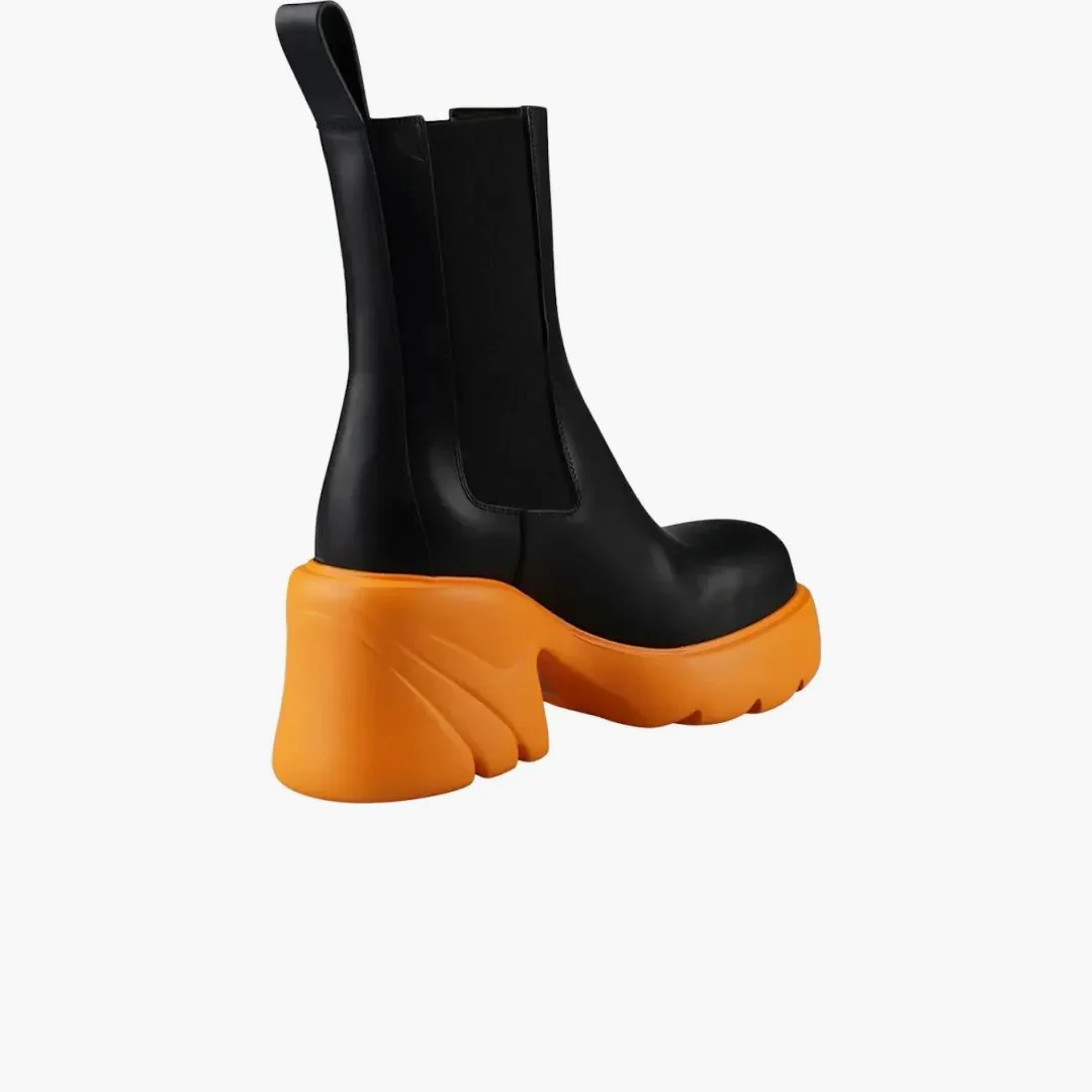 Bottega Veneta Flash Boots Black Tangerine (women's) - Image 2