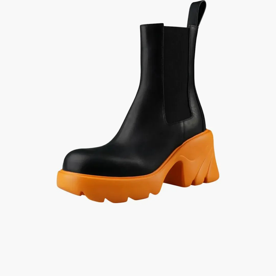 Bottega Veneta Flash Boots Black Tangerine (women's) - Image 3