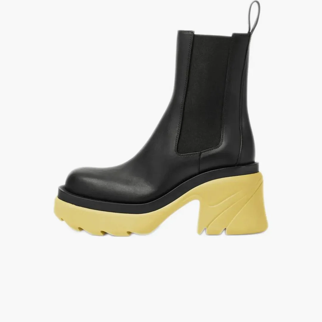 Bottega Veneta Flash Platform Ankle Boot Black Lemonade (women's)