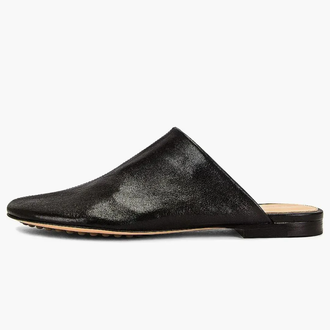 Bottega Veneta Leather Dot Sock Slippers Black (women's) - Image 3