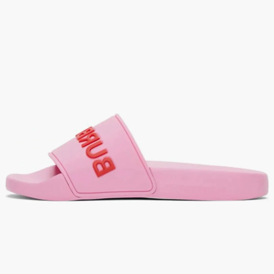 Burberry Embossed Logo Slides Bubblegum Pink (women's) - Image 2