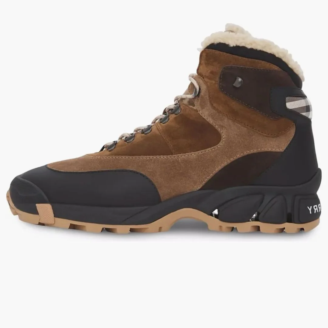 Burberry Tor Shearling Lined Black Brown - Image 2