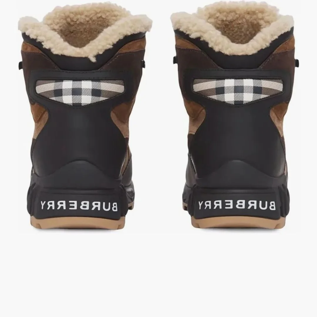 Burberry Tor Shearling Lined Black Brown - Image 4