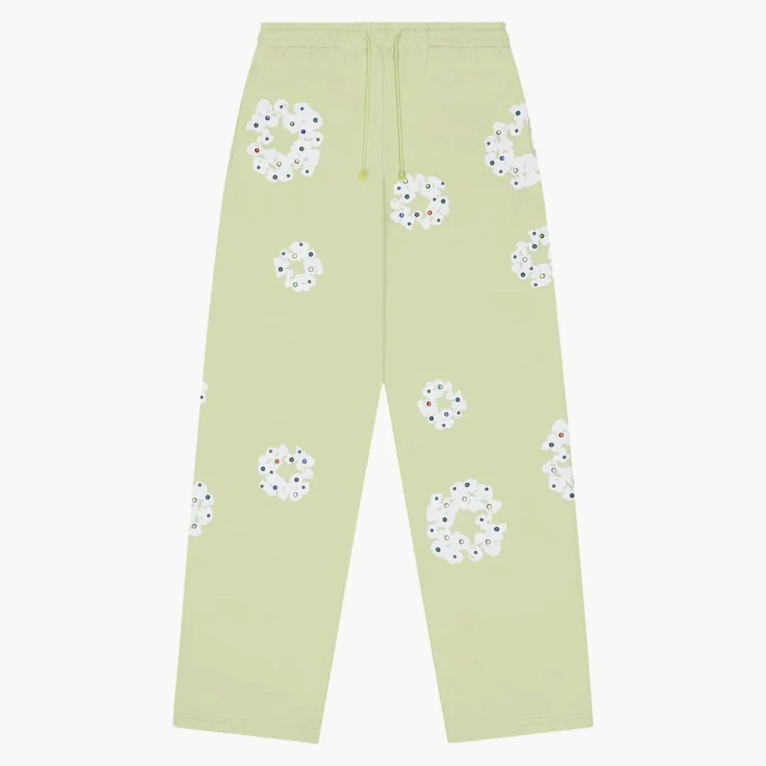 Denim Tears Rhinestone Cotton Wreath Sweatpants Mint