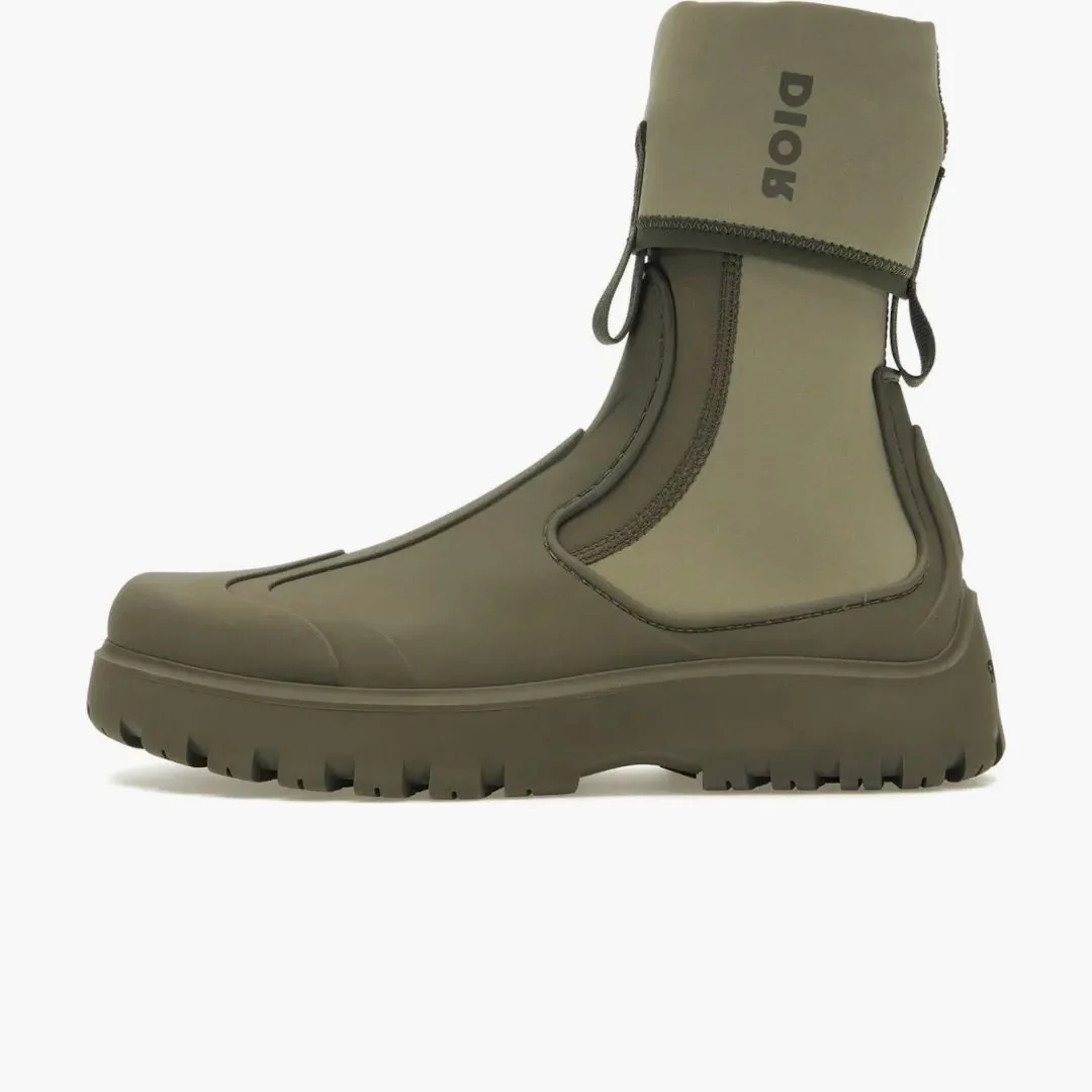 Dior Garden Ankle Boot Khaki Rubber