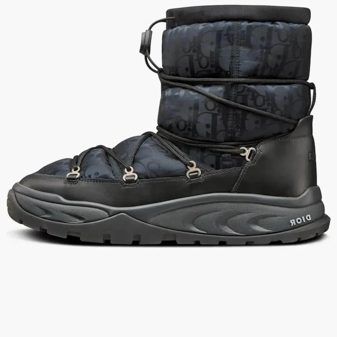 Dior Snow Ankle Boot Black Oblique Nylon