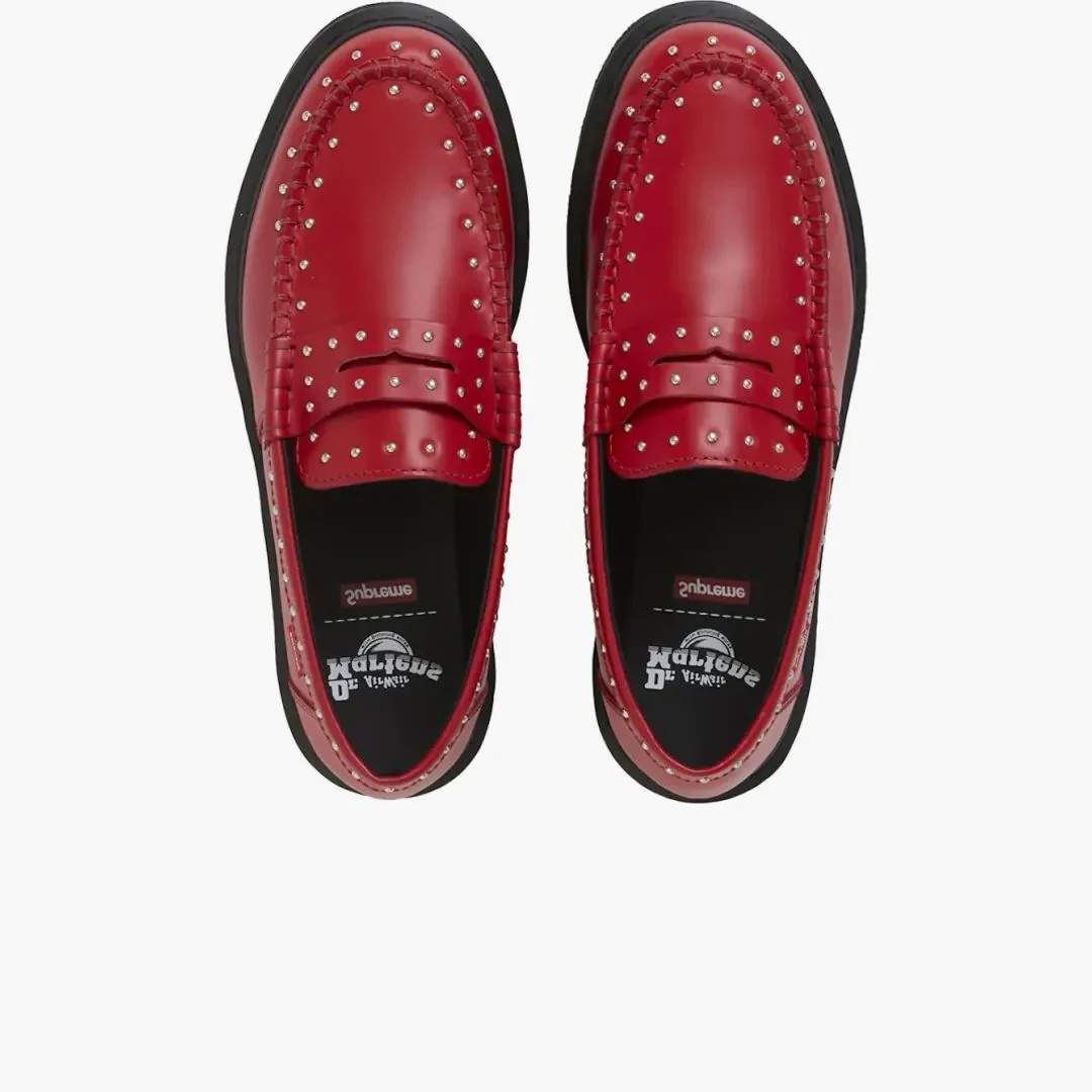 Dr. Martens Studded Penton Loafer Supreme Red - Image 3