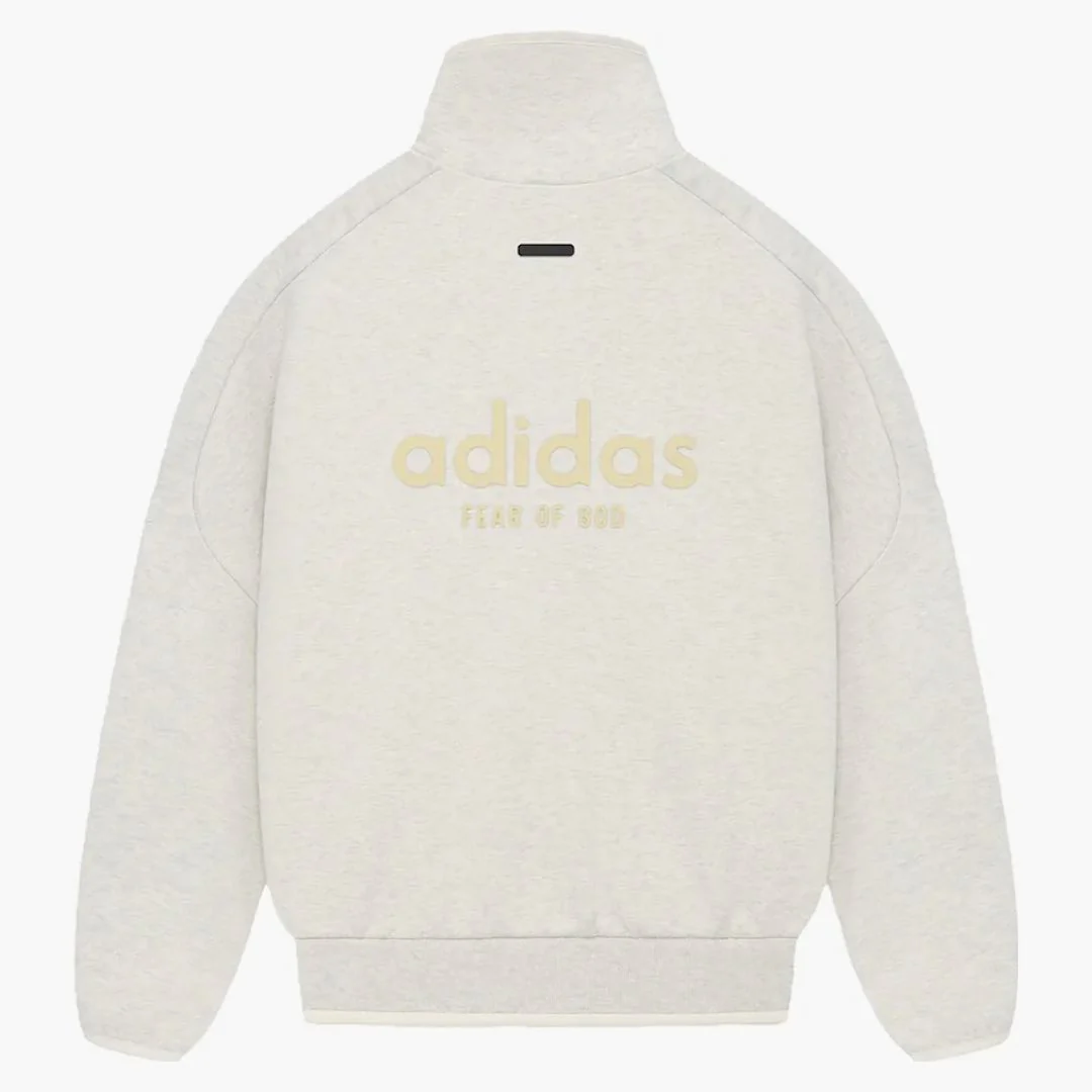 Fear Of God Athletics Heavy Fleece Track Jacket Oatmeal Heather - Image 2
