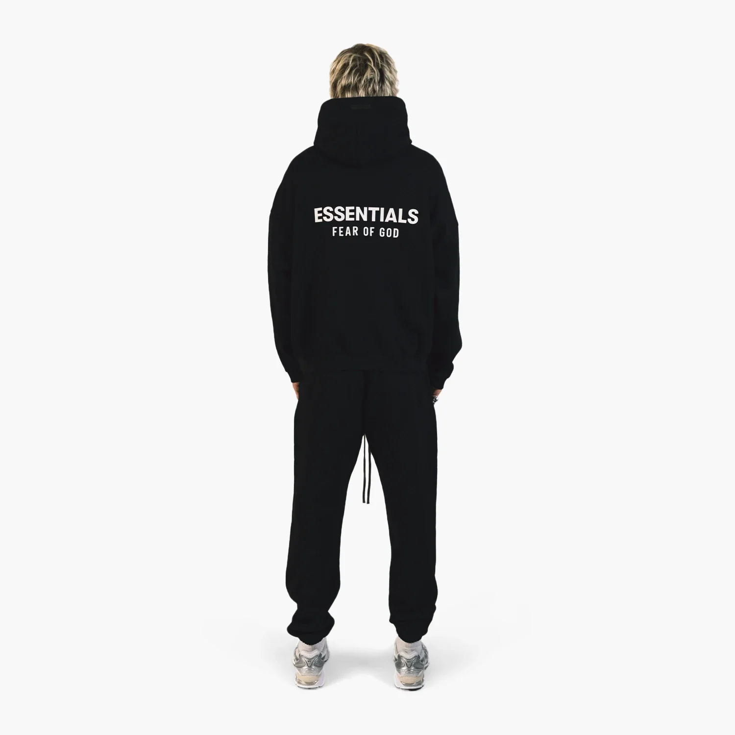 Fear of God Essentials Fleece (FW24) Black - Set (Hoodie & Sweatpant) - Image 3