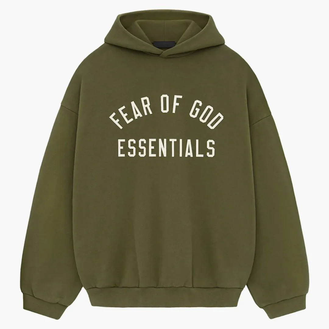 Fear Of God Essentials Fleece Hoodie Military