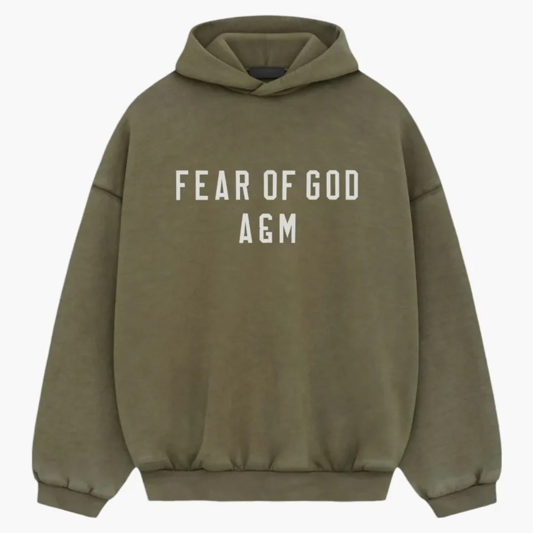 Fear Of God Essentials Heavy Fleece Hoodie Military