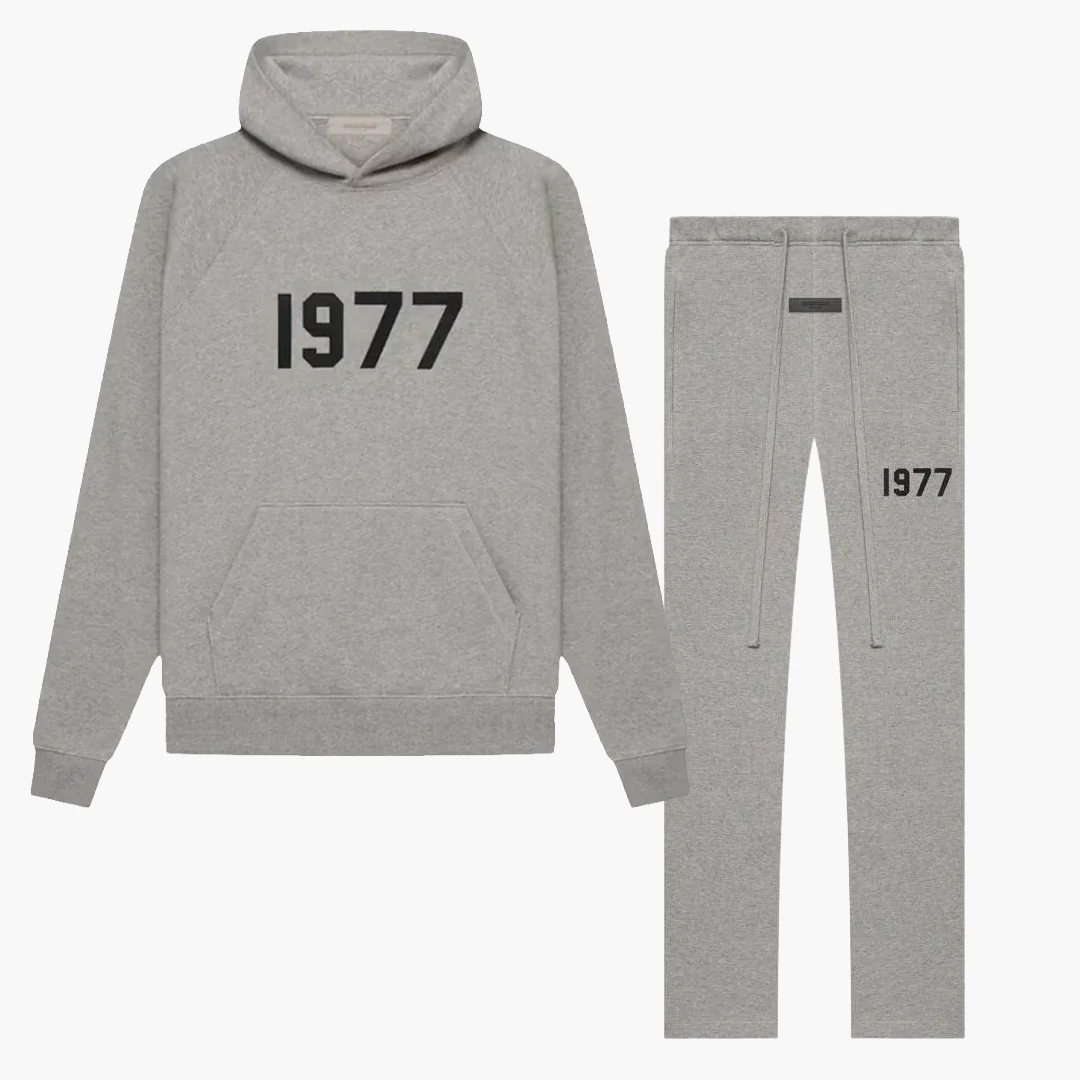 Fear of God Essentials Relaxed 1977 Dark Oatmeal - Set (Hoodie & Sweatpant)