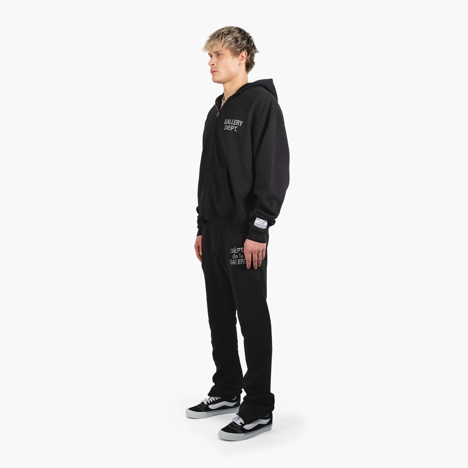 Gallery Dept. 90s Full Zip Hoodie Black - Image 4
