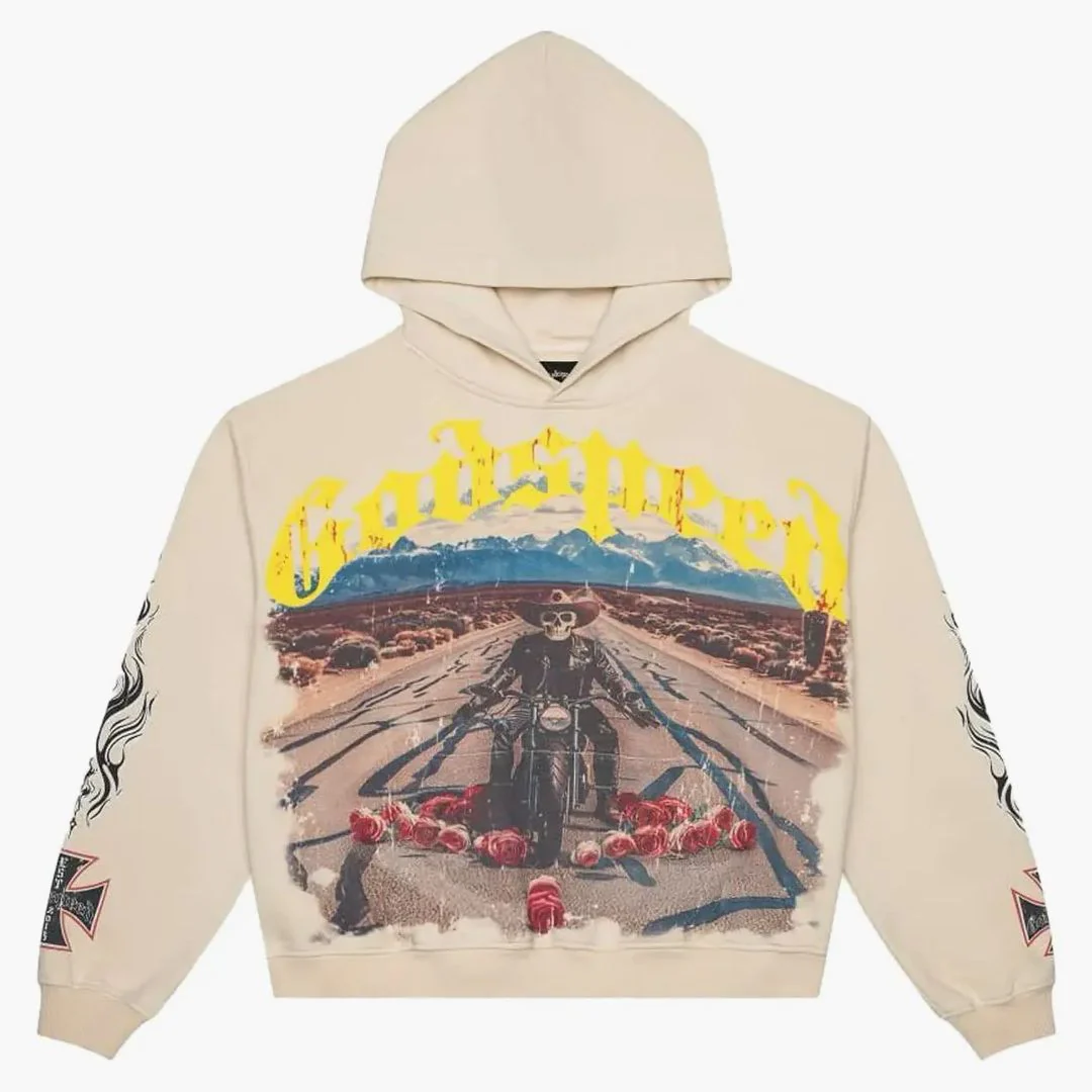 Godspeed Long Lonely Road Hoodie Bone