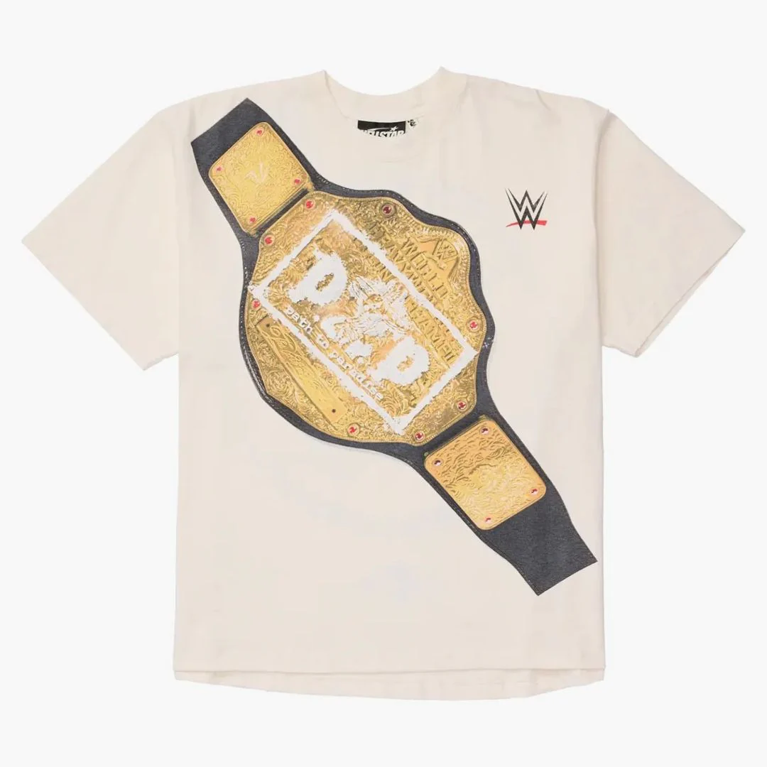 Hellstar Wrestlemania P2p Heavyweight Championship T-shirt Cream White