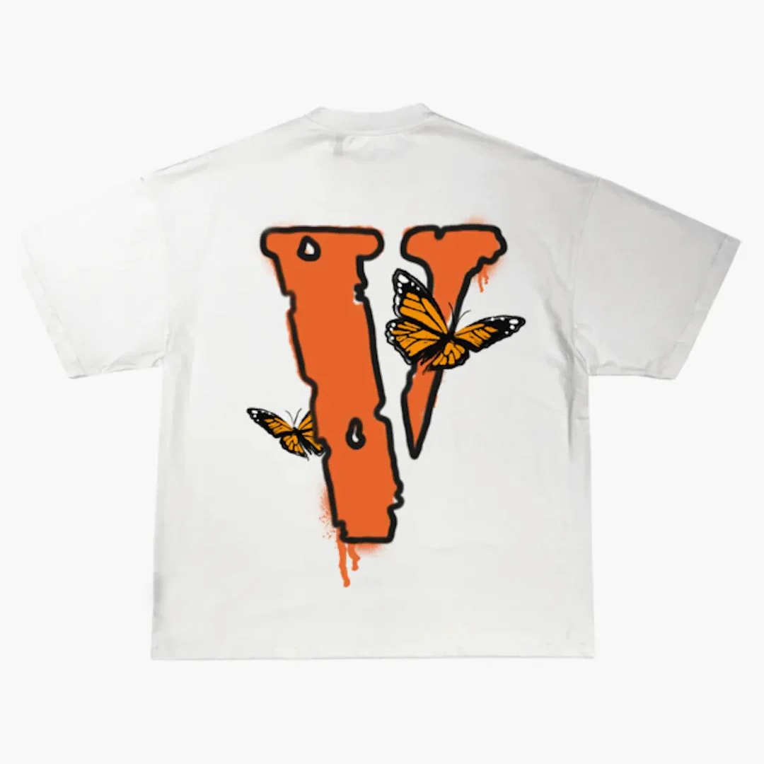 Juice Wrld X Vlone Butterfly T-shirt White - Image 2