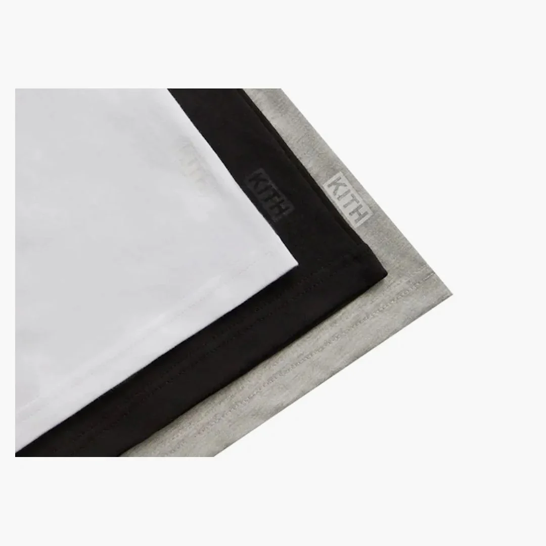 Kith 3 Pack Undershirt White/heather Grey/black - Image 2
