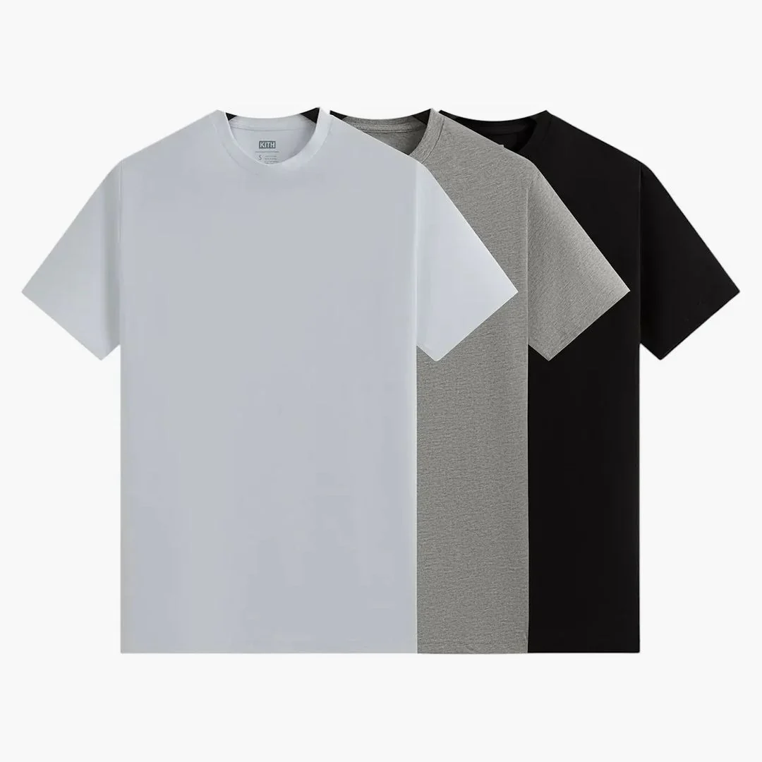 Kith 3 Pack Undershirt White/heather Grey/black - Image 3