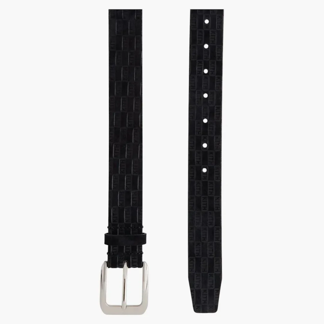 Kith Monogram Suede Leather Belt Black - Image 3