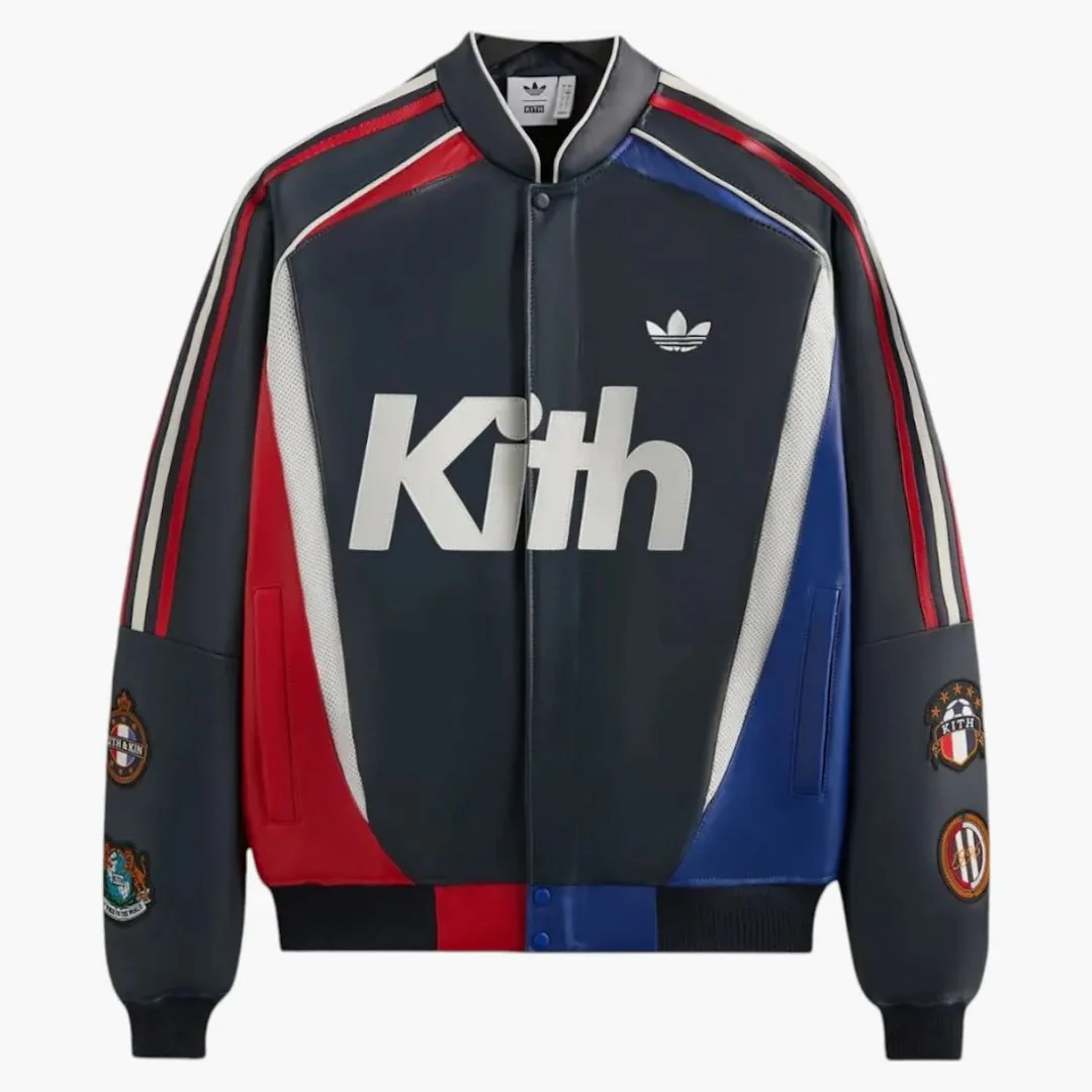 Kith X Adidas Football Bomber Jacket Legend Ink