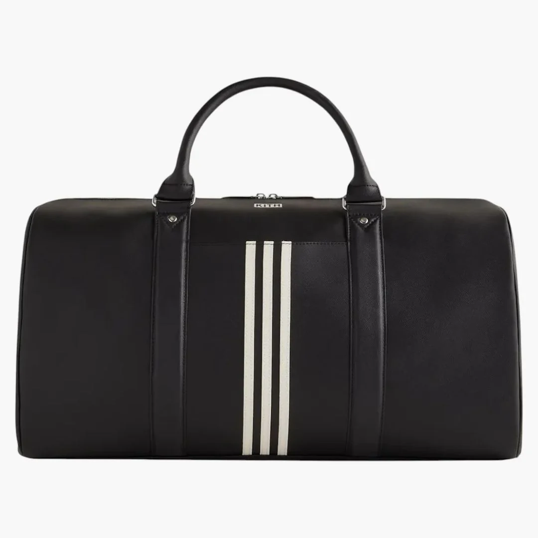 Kith X Adidas Football Leather Duffle Bag Black