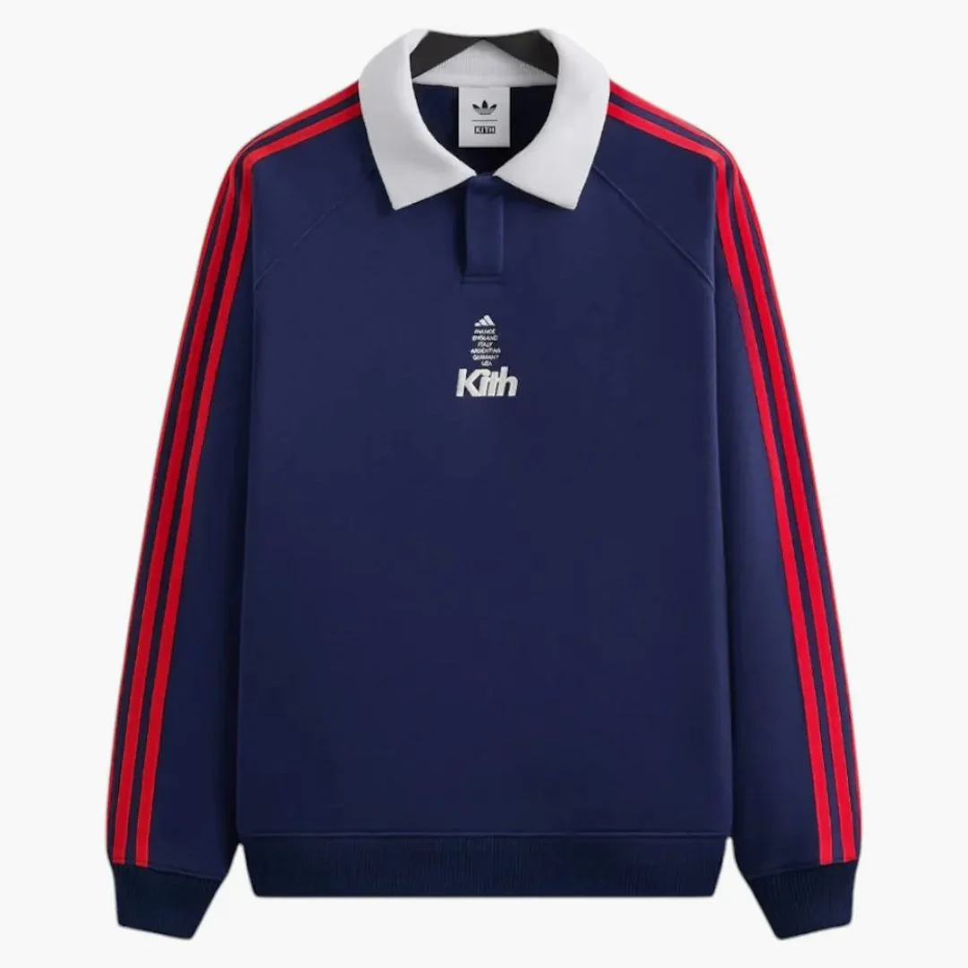 Kith X Adidas Football Pullover Blue