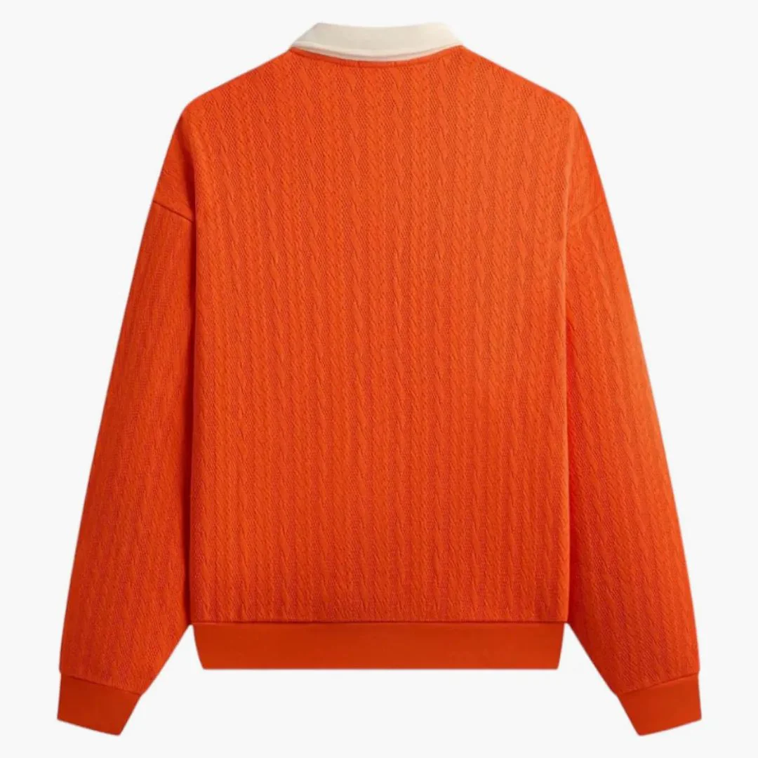 Kith X New York Yankees Cable Fleece Nelson Sweatshirt Poppy - Image 2