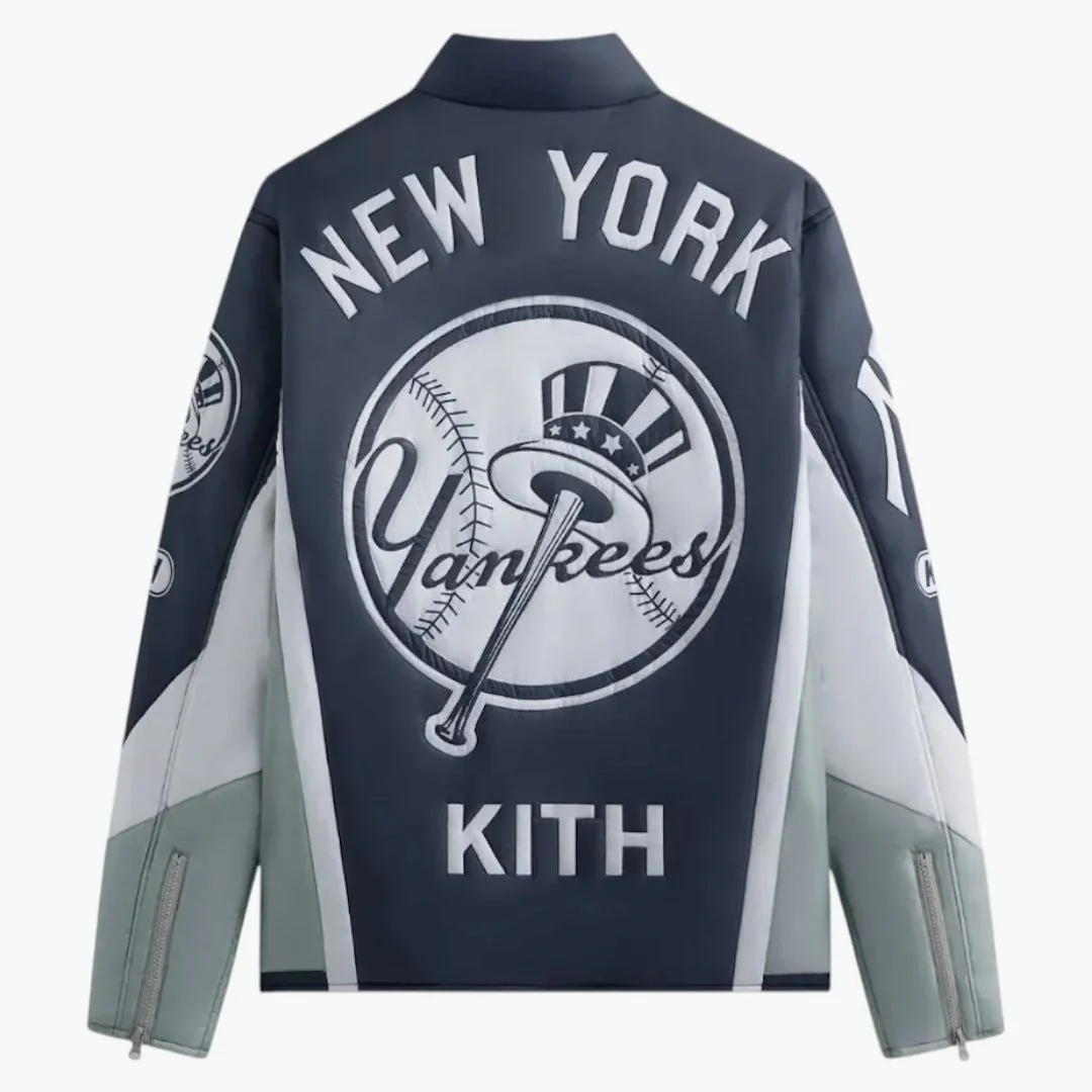 Kith X New York Yankees Zip Brixton Puffed Shirt Jacket Statue - Image 2