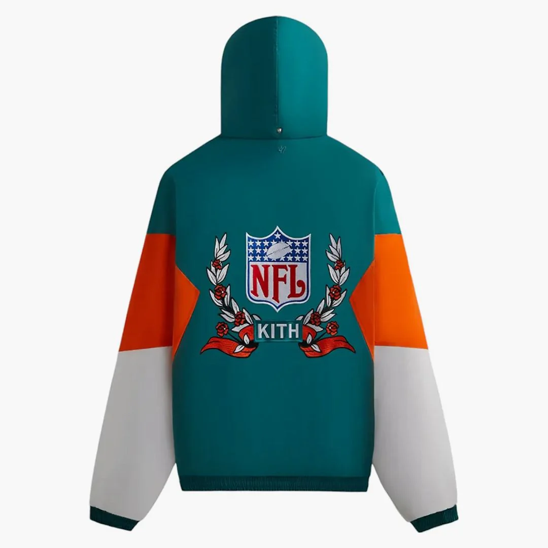 Kith X Nfl 47 Dolphins Quarter Zip Anorak With Hood Center - Image 2