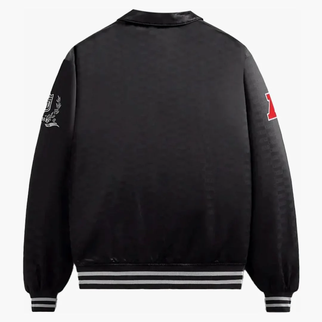 Kith X Nfl Raiders Satin Bomber Jacket Black