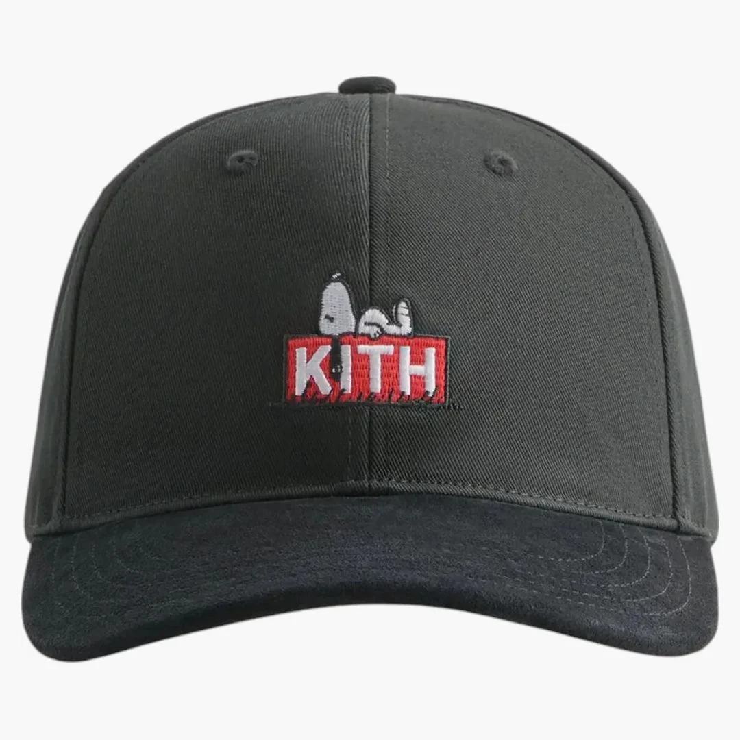 Kith X Peanuts 75 Twill Aaron Classic Suede Brim Cap Black - Image 2