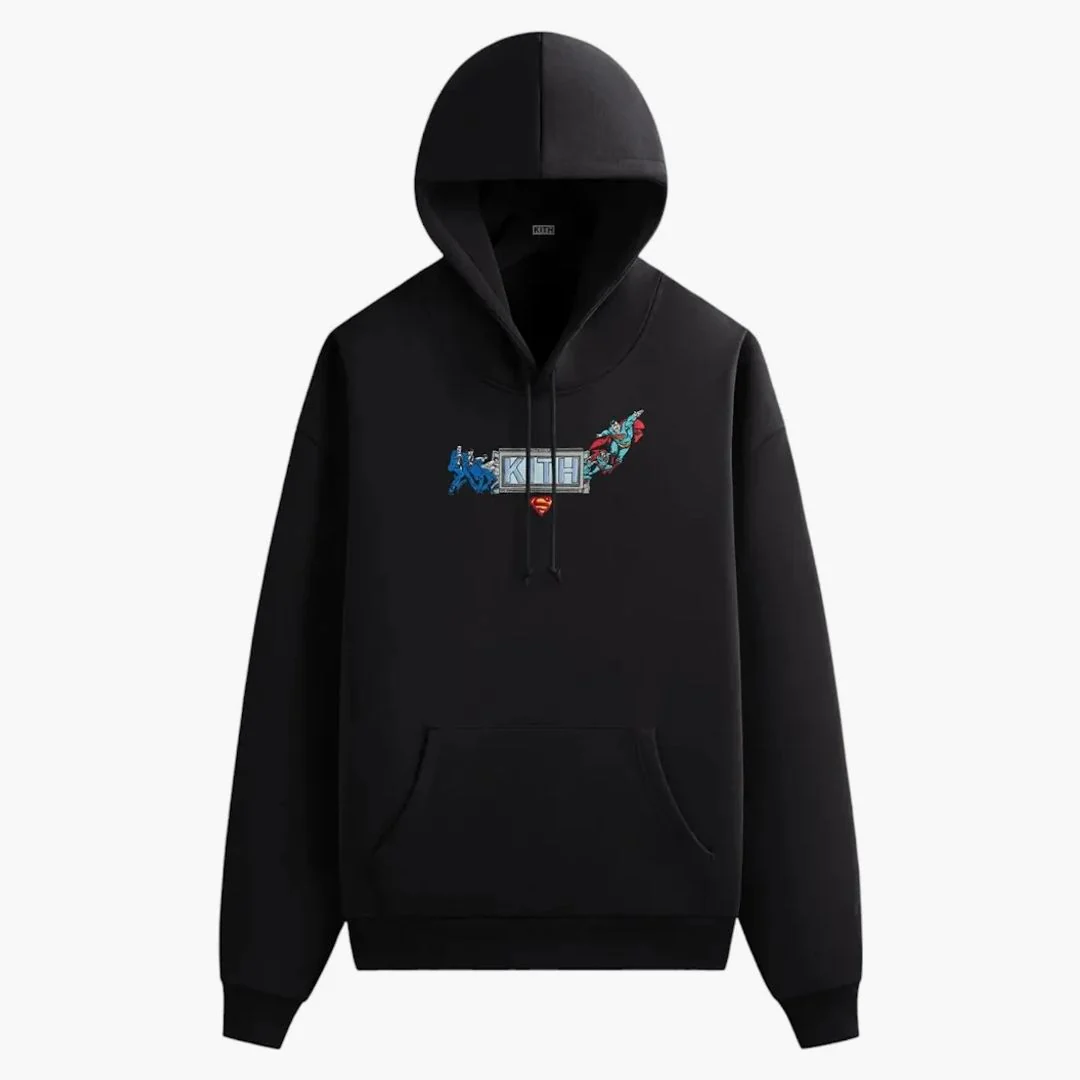 Kith X Superman Booth Nelson Hoodie Black